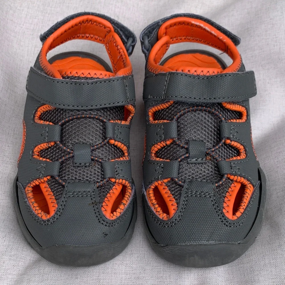 Kids Outdoor Adventure Sandals - Gray and Orange